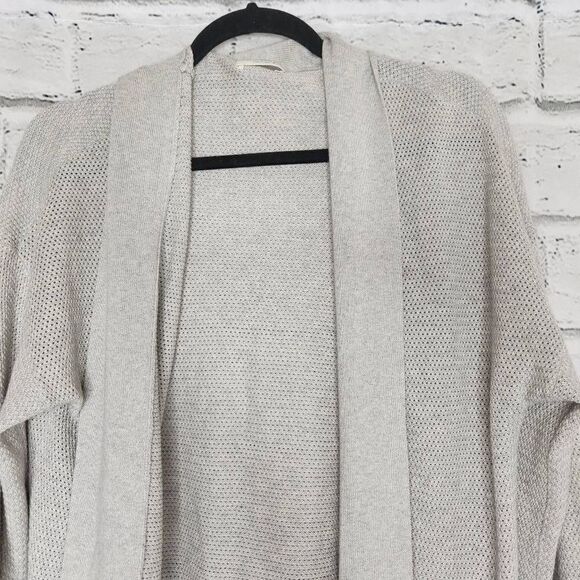Wilfred Aritzia Silk Cashmere Blend Open Front Knitted Cardigan Gray Size Small - Picture 2 of 11